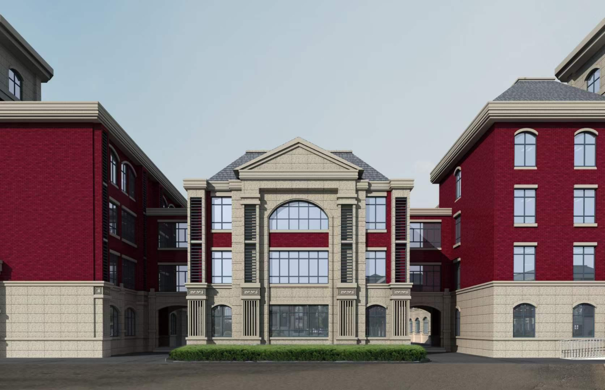 别墅外墙水包砂多彩涂料工程涂装案例