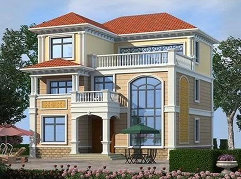 别墅外墙水包砂多彩涂料工程涂装案例