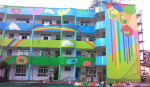 幼儿园建筑外墙水漆工程涂装案例